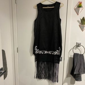 Mink pink dress with fringes